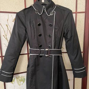 White House Black Market Women's Rain Coat - Black